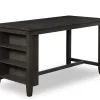 Raleigh Gray Storage Pub Dining Table