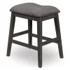 Raleigh Gray Backless Upholstered Pub Stools, 2-Pack