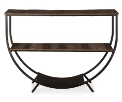 Lamoney Gray, White & Brown Slat Console Table -Chic Furniture Shop 810458257 1
