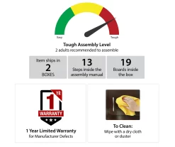 63" Rollins Espresso Electric Fireplace Console -Chic Furniture Shop 810464962 6