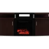 63" Bridgeport Cherry Electric Fireplace Console