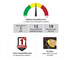 65" Wilton Black Electric Fireplace Console -Chic Furniture Shop 810464969 6