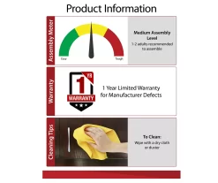 47" Grandcastle Rustic Gray Electric Fireplace Console -Chic Furniture Shop 810465006 5