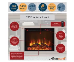 59" Century Lane Rustic Brown Electric Fireplace Console -Chic Furniture Shop 810465020 4