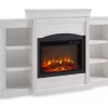 69" Shoreleaf White Mantel Electric Fireplace