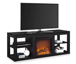 59" Roxbury Black Electric Fireplace Console