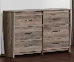 Duncan Gray Oak 6-Drawer Dresser 8 Duncan Gray Oak 6-Drawer Dresser -Chic Furniture Shop 810465129 3