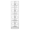 White Square 4-Shelf Corner Bookcase