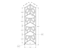White Square 4-Shelf Corner Bookcase -Chic Furniture Shop 810512902 3