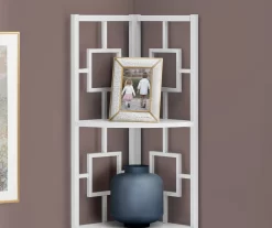 White Square 4-Shelf Corner Bookcase -Chic Furniture Shop 810512902 4