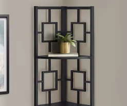 Black Square 4-Shelf Corner Bookcase -Chic Furniture Shop 810512905 4