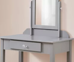 Gray Vanity Table With Mirror 8 Gray Vanity Table With Mirror -Chic Furniture Shop 810512907 4
