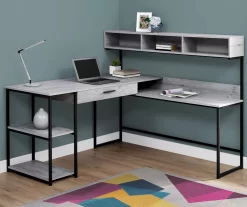 Monarch L-Shaped Corner Desk With Hutch 12 Monarch L-Shaped Corner Desk With Hutch -Chic Furniture Shop 810512937 1