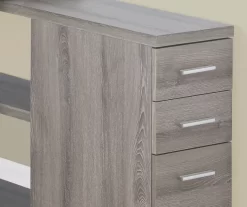 Dark Taupe Reversible L-Shaped Corner Desk -Chic Furniture Shop 810512939 4