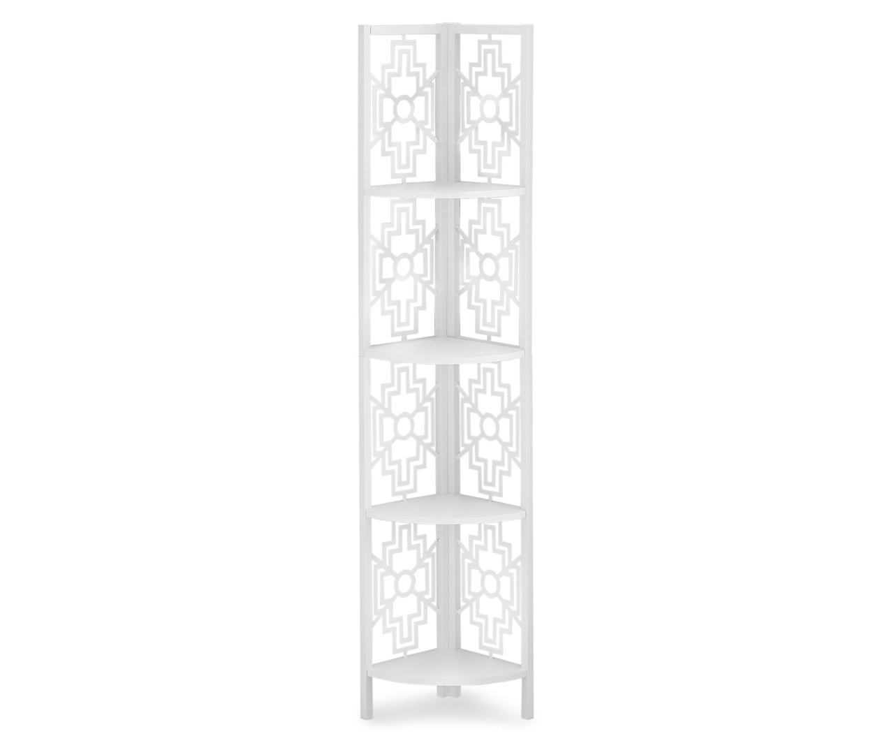 Monarch Geometric 4-Shelf Corner Bookcase 4 Monarch Geometric 4-Shelf Corner Bookcase - Image 4