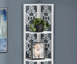 Monarch Geometric 4-Shelf Corner Bookcase 38 Monarch Geometric 4-Shelf Corner Bookcase -Chic Furniture Shop 810512945 4