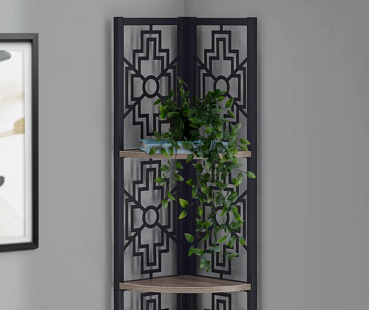 Monarch Geometric 4-Shelf Corner Bookcase 15 Monarch Geometric 4-Shelf Corner Bookcase - Image 15