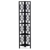Monarch Geometric 4-Shelf Corner Bookcase