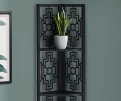 Monarch Geometric 4-Shelf Corner Bookcase 25 Monarch Geometric 4-Shelf Corner Bookcase -Chic Furniture Shop 810512948 4
