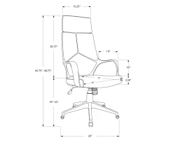 White & Gray Executive Office Chair -Chic Furniture Shop 810512972 11