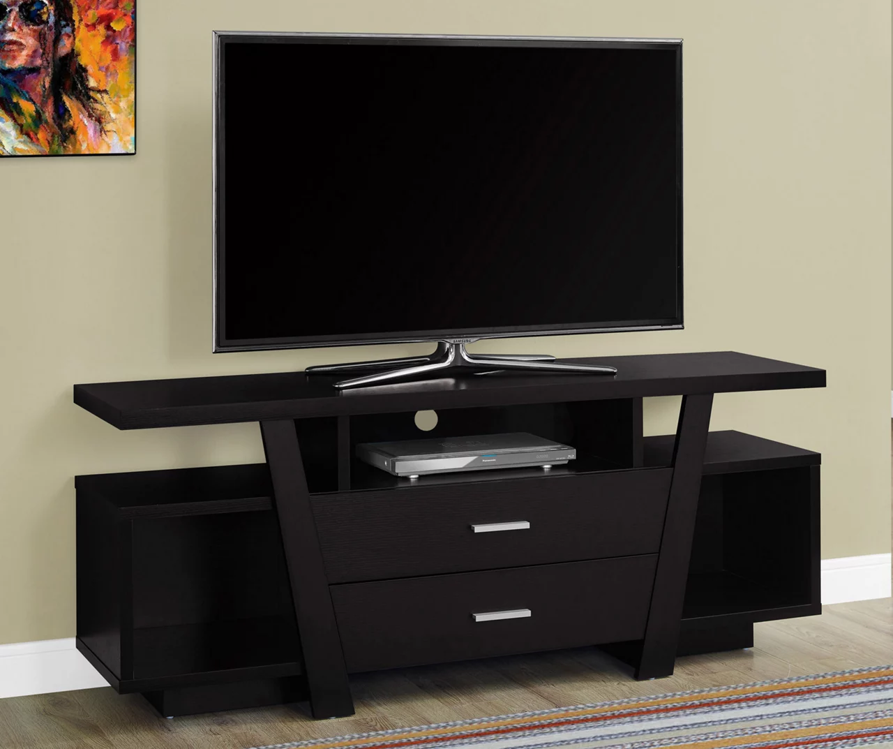 60" Espresso 2-Drawer TV Stand 2 60" Espresso 2-Drawer TV Stand - Image 2