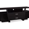 60" Espresso 2-Drawer TV Stand