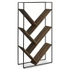 Brown 5-Shelf Slanted Bookcase