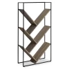 Dark Taupe 5-Shelf Slanted Bookcase