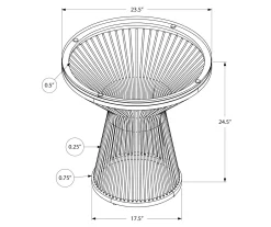 Silver Hourglass End Table -Chic Furniture Shop 810512999 3