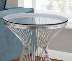 Silver Hourglass End Table -Chic Furniture Shop 810512999 4