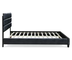 Black Hudson Queen Leather Upholstered Bed -Chic Furniture Shop 810513493 11