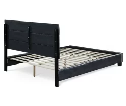 Black Hudson Queen Leather Upholstered Bed -Chic Furniture Shop 810513493 13