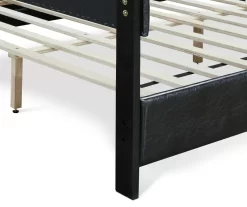 Black Hudson Queen Leather Upholstered Bed -Chic Furniture Shop 810513493 14