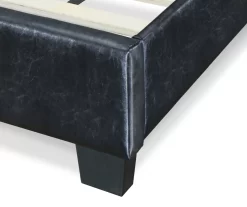 Black Hudson Queen Leather Upholstered Bed -Chic Furniture Shop 810513493 7