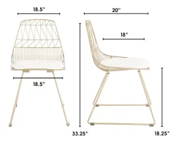 Vivi Metal Dining Chairs, 2-Pack -Chic Furniture Shop 810513496 6