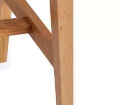 25.59" Oak & White Abacus Wood Counter Stool -Chic Furniture Shop 810513499 4