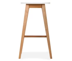 25.59" Oak & White Abacus Wood Counter Stool -Chic Furniture Shop 810513499 6