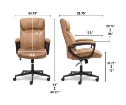 Hannah Beige Microfiber Office Chair -Chic Furniture Shop 810513511 3