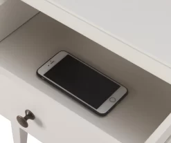 White Finley Wood 3-Drawer Nightstand -Chic Furniture Shop 810513520 11