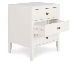 White Finley Wood 3-Drawer Nightstand -Chic Furniture Shop 810513520 4