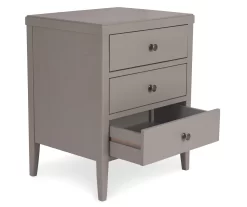 Gray Finley Wood 3-Drawer Nightstand -Chic Furniture Shop 810513522 3