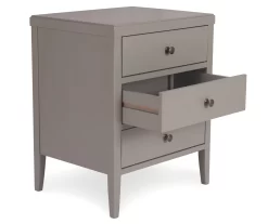 Gray Finley Wood 3-Drawer Nightstand -Chic Furniture Shop 810513522 4