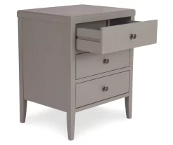 Gray Finley Wood 3-Drawer Nightstand -Chic Furniture Shop 810513522 5