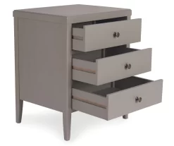 Gray Finley Wood 3-Drawer Nightstand -Chic Furniture Shop 810513522 6