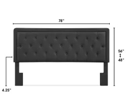 Charcoal Gray Amery Upholstered King Headboard 22 Charcoal Gray Amery Upholstered King Headboard -Chic Furniture Shop 810513527 4