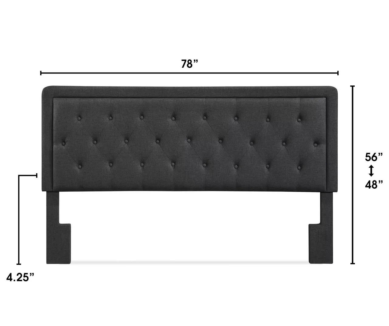 Charcoal Gray Amery Upholstered King Headboard 11 Charcoal Gray Amery Upholstered King Headboard - Image 11