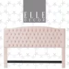 French Blush Pink Celeste Upholstered Queen Headboard