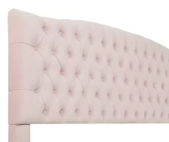 French Blush Pink Celeste Upholstered Queen Headboard -Chic Furniture Shop 810513529 4