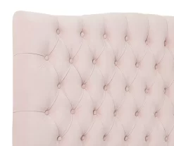 French Blush Pink Celeste Upholstered Queen Headboard -Chic Furniture Shop 810513529 5