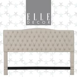 Beige Celeste Upholstered Linen King Headboard 11 Beige Celeste Upholstered Linen King Headboard -Chic Furniture Shop 810513532